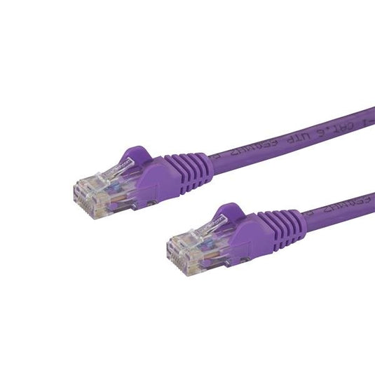 StarTech.com 3m CAT6 Ethernet Cable - Purple CAT 6 Gigabit Ethernet Wire -650MHz 100W PoE RJ45 UTP Network/Patch Cord Snagless w/Strain Relief Fluke Tested/Wiring is UL Certified/TIA - TopAV