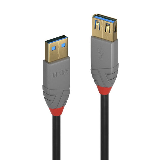 Lindy 1m USB 3.2 Type A Extension Cable, 5Gbps, Anthra Line - TopAV