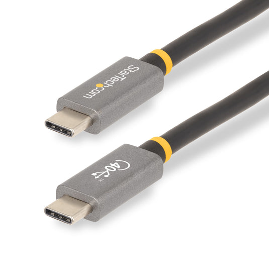 StarTech.com 3ft (1m) USB4 Cable, USB-IF Certified USB-C Cable, 40 Gbps, USB Type-C Data Transfer Cable, 100W Power Delivery, 8K 60Hz, Compatible w/Thunderbolt 4/3/USB 3.2 - TopAV