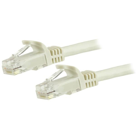 StarTech.com 1.5m CAT6 Ethernet Cable - White CAT 6 Gigabit Ethernet Wire -650MHz 100W PoE RJ45 UTP Network/Patch Cord Snagless w/Strain Relief Fluke Tested/Wiring is UL Certified/TIA - TopAV