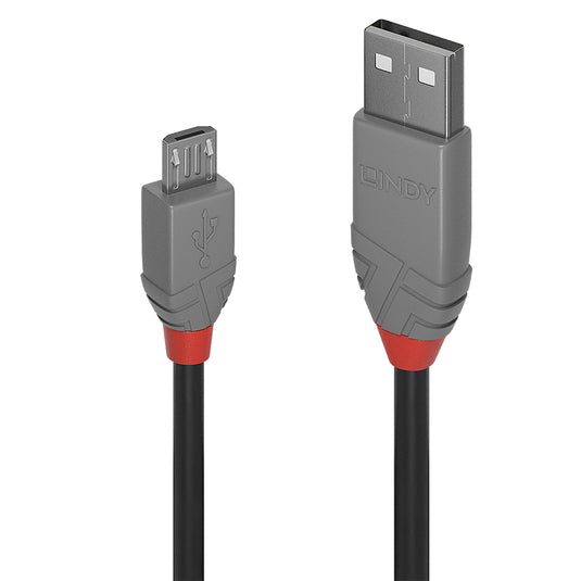 Lindy 5m USB 2.0 Type A to Micro-B Cable, Anthra Line - TopAV