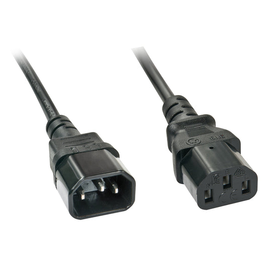 Lindy 5m IEC Extension Cable, Black - TopAV