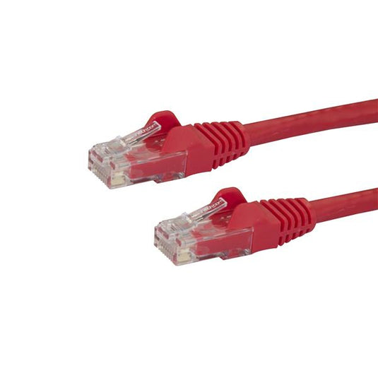 StarTech.com 10m CAT6 Ethernet Cable - Red CAT 6 Gigabit Ethernet Wire -650MHz 100W PoE RJ45 UTP Network/Patch Cord Snagless w/Strain Relief Fluke Tested/Wiring is UL Certified/TIA - TopAV