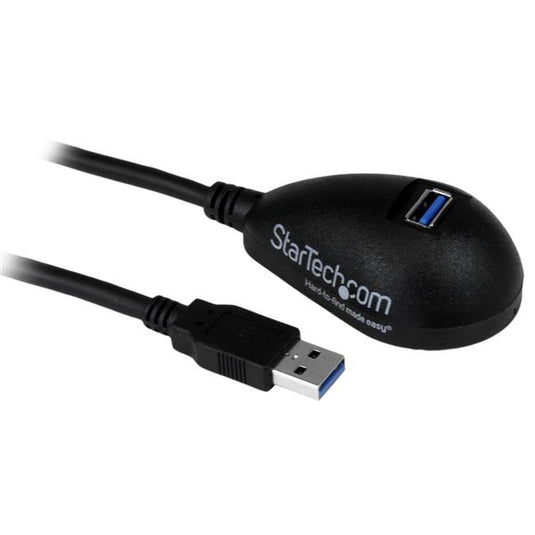 StarTech.com 5 ft Black Desktop SuperSpeed USB 3.0 Extension Cable - A to A M/F - TopAV