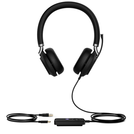 Yealink UH38 Dual Teams -BAT USB-A-USB Wired Headset - TopAV