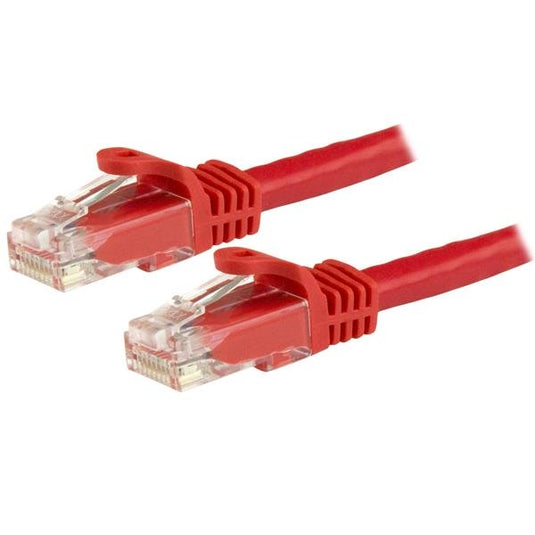 StarTech.com 15m CAT6 Ethernet Cable - Red CAT 6 Gigabit Ethernet Wire -650MHz 100W PoE RJ45 UTP Network/Patch Cord Snagless w/Strain Relief Fluke Tested/Wiring is UL Certified/TIA - TopAV