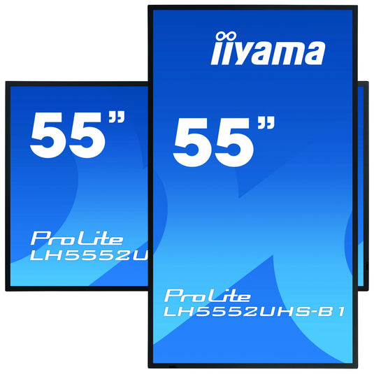 iiyama LH5552UHS-B1 Signage Display Digital signage flat panel 138.7 cm (54.6") VA 500 cd/m¬? 4K Ultra HD Black Built-in processor Android 8.0 24/7 - TopAV