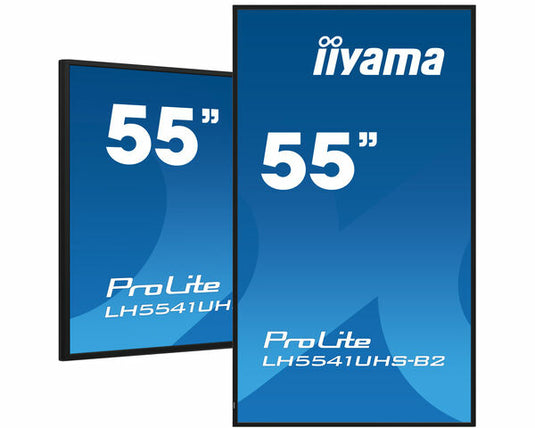 iiyama LH5541UHS-B2 Signage Display Kiosk design 138.7 cm (54.6") LCD 500 cd/m² 4K Ultra HD Black Built-in processor 18/7 - TopAV