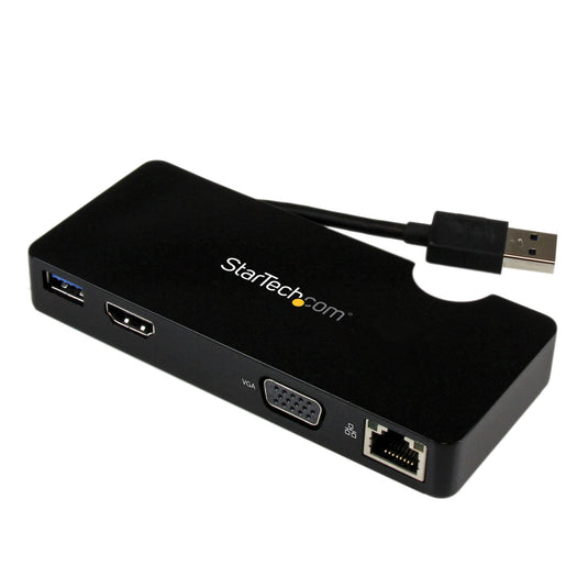 StarTech.com Travel Docking Station for Laptops - HDMI or VGA - USB 3.0 - TopAV