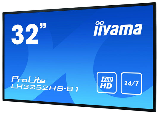 iiyama LH3252HS-B1 Signage Display Digital signage flat panel 80 cm (31.5") IPS 400 cd/m¬? Full HD Black Built-in processor Android 8.0 - TopAV