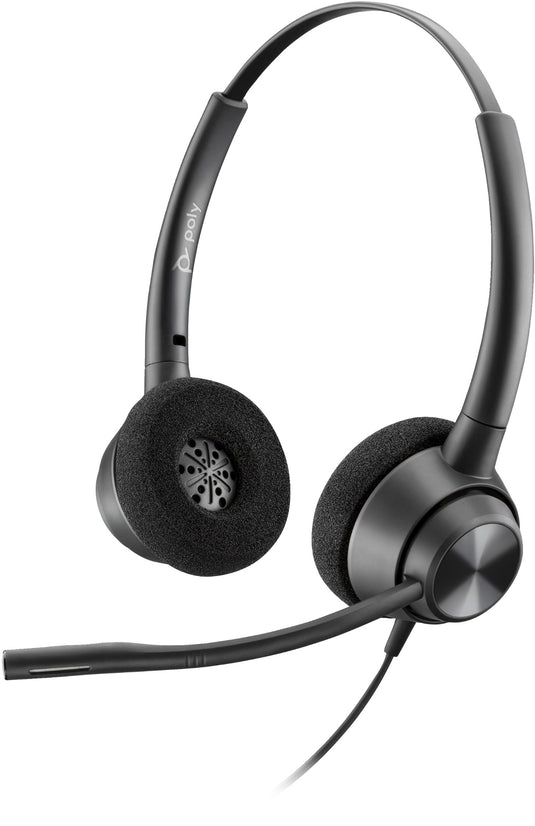 POLY EncorePro 320 with Quick Disconnect Binaural Headset TAA - TopAV