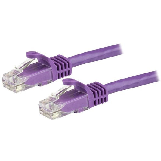 StarTech.com 7.5m CAT6 Ethernet Cable - Purple CAT 6 Gigabit Ethernet Wire -650MHz 100W PoE RJ45 UTP Network/Patch Cord Snagless w/Strain Relief Fluke Tested/Wiring is UL Certified/TIA - TopAV