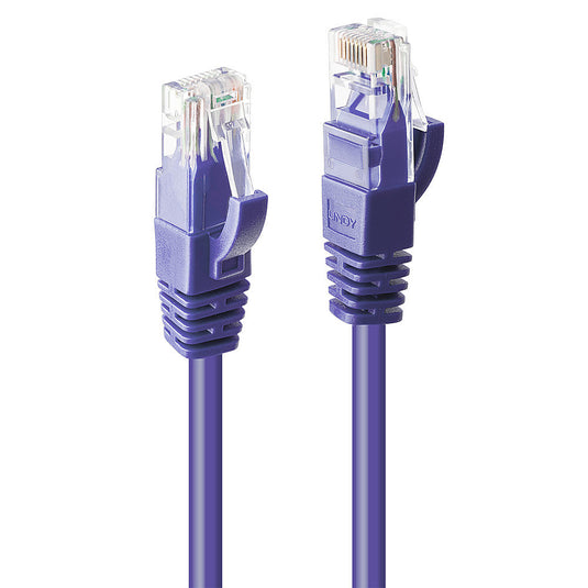 Lindy 15m Cat.6 U/UTP Network Cable, Purple - TopAV