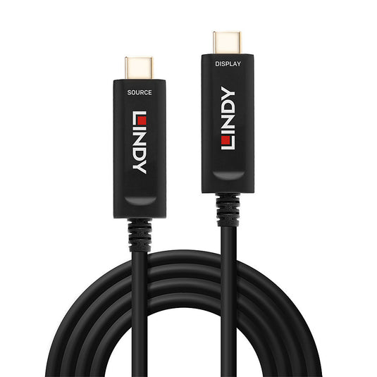 Lindy 30m Fibre Optic Hybrid USB Type C Cable, Audio / Video Only - TopAV