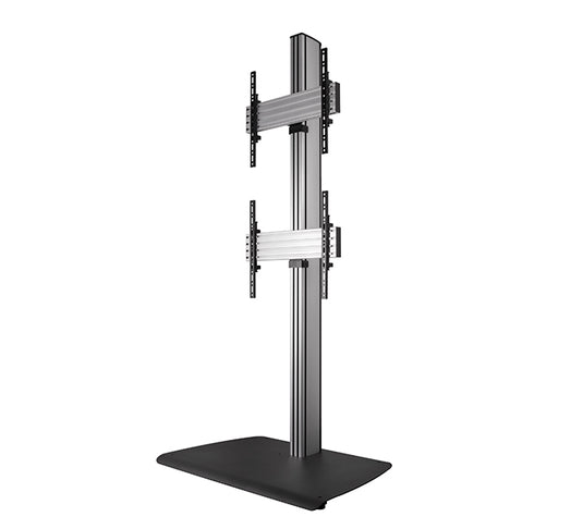 B-Tech SYSTEM X - Universal Dual Stack Flat Screen Floor Stand (VESA 600 x 400) - 1.8m - TopAV