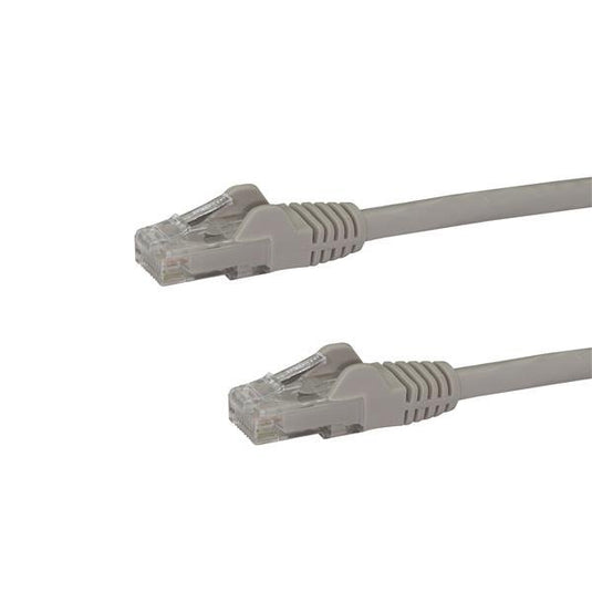 StarTech.com 3m CAT6 Ethernet Cable - Grey CAT 6 Gigabit Ethernet Wire -650MHz 100W PoE RJ45 UTP Network/Patch Cord Snagless w/Strain Relief Fluke Tested/Wiring is UL Certified/TIA - TopAV