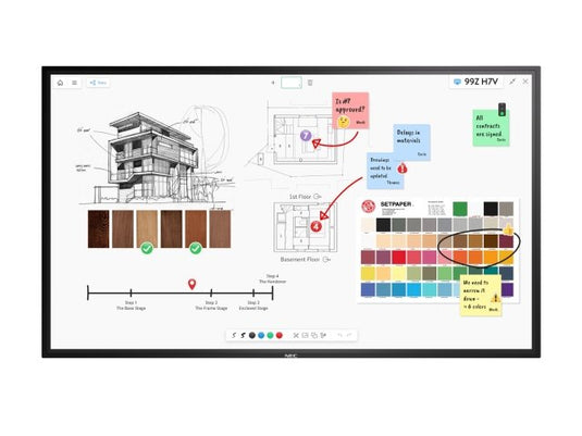 NEC MultiSync M751 IGB interactive whiteboard 190.5 cm (75") 3840 x 2160 pixels Touchscreen Black - TopAV