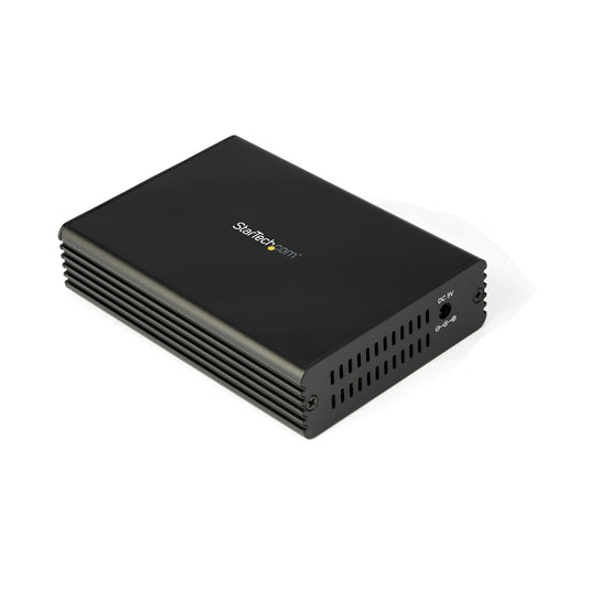 StarTech.com 10GbE Fiber Ethernet Media Converter for 1/2.5/5/10Gbps Network NBASE-T SFP to RJ45 Multigigabit Singlemode/Multimode Fiber Optic to Copper Network Ethernet to Fiber Bridge~10GbE Fiber Ethernet Media Converter for 10Gbps Network 10GBASE-T SFP - TopAV