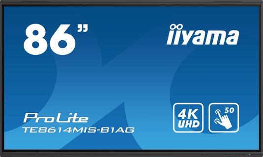 iiyama TE8614MIS-B1AG Signage Display Interactive flat panel 2.17 m (85.6") LCD Wi-Fi 435 cd/m² 4K Ultra HD Black Touchscreen Built-in processor Android 24/7 - TopAV