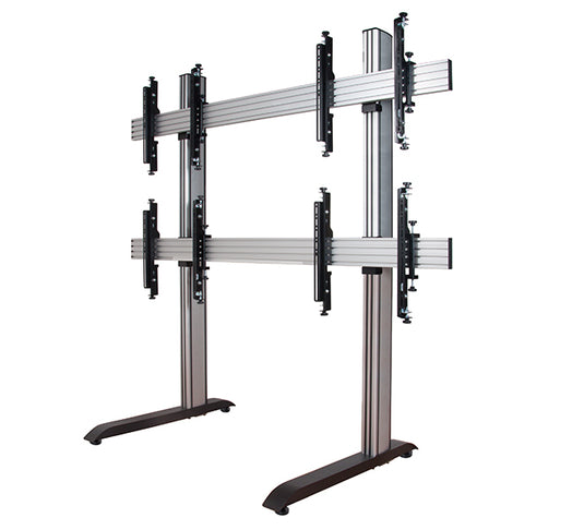 B-Tech SYSTEM X - 2 x 2 Universal Freestanding Videowall Mounting System with Micro-Adjustment for 46-60" screens - TopAV