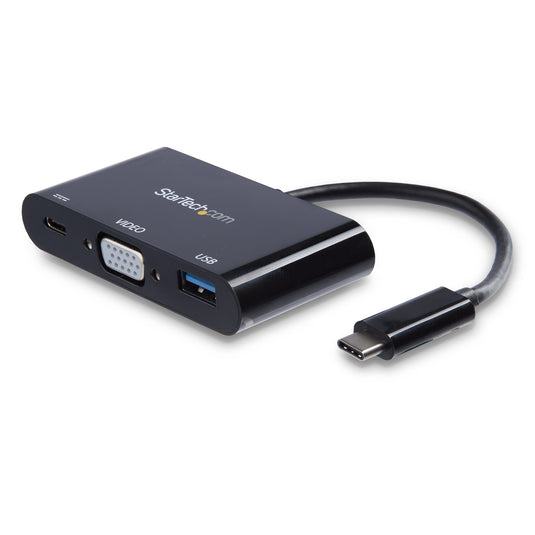 StarTech.com USB-C VGA Multiport Adapter - USB 3.0 Port - 60W PD - TopAV