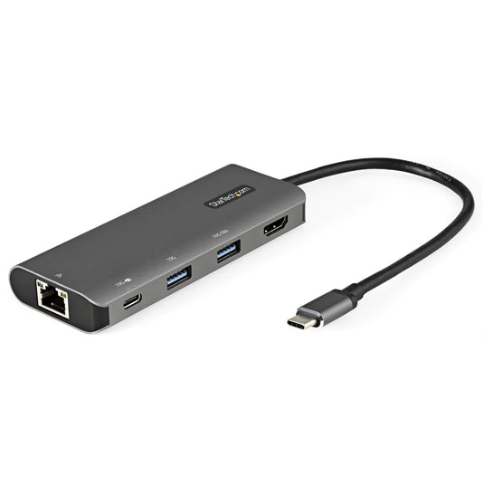 StarTech.com USB C Multiport Adapter - 10Gbps USB Type-C Mini Dock with 4K 30Hz HDMI - 100W Power Delivery Passthrough - 3-Port USB Hub, GbE - USB 3.1/3.2 Gen 2 Laptop Dock - 10" Cable - TopAV