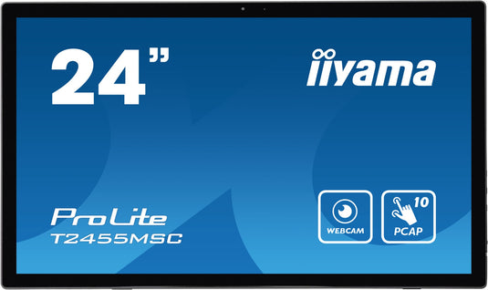 iiyama T2455MSC-B1 Signage Display Digital signage flat panel 61 cm (24") LED 400 cd/m² Full HD Black Touchscreen - TopAV