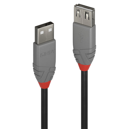 Lindy 0.5m USB 2.0 Type A Extension Cable, Anthra Line - TopAV