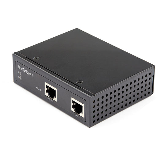 StarTech.com Industrial Gigabit PoE Injector - High Speed/High Power 90W - 802.3bt PoE++ 52V-56VDC DIN Rail UPoE/Ultra Power Over Ethernet Injector Adapter -40C to +75C Rugged - TopAV