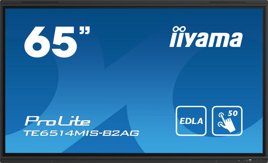 iiyama PROLITE TE6514MIS-B2AG Digital signage flat panel 165.1 cm (65") LCD Wi-Fi 435 cd/m² 4K Ultra HD Black Touchscreen Built-in processor Android 24/7 - TopAV