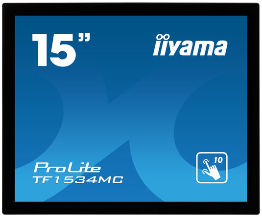 iiyama ProLite TF1534MC-B1X computer monitor 38.1 cm (15") 1024 x 768 pixels LED Touchscreen Multi-user Black - TopAV