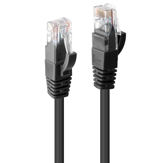 Lindy 1m Cat.6 U/UTP Network Cable, Black - TopAV