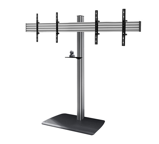 B-Tech SYSTEM X - Universal Twin Screen VC Stand (VESA 600 x 400) - 1.8m - TopAV