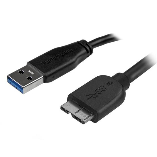 StarTech.com Slim Micro USB 3.0 Cable - M/M - 0.5m (20in) - TopAV