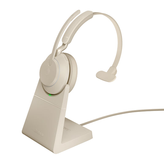 Jabra Evolve2 65 USB-A UC Chrg stand Mono - Beige - TopAV