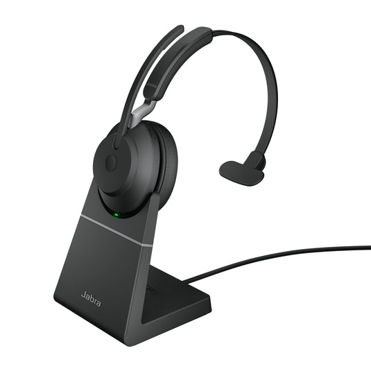 Jabra Evolve2 65 USB-A UC Mono with Charging Stand - Black - TopAV