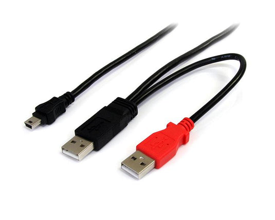 StarTech.com 6 ft USB Y Cable for External Hard Drive - USB A to mini B - TopAV