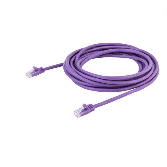 StarTech.com 5m CAT6 Ethernet Cable - Purple CAT 6 Gigabit Ethernet Wire -650MHz 100W PoE RJ45 UTP Network/Patch Cord Snagless w/Strain Relief Fluke Tested/Wiring is UL Certified/TIA - TopAV