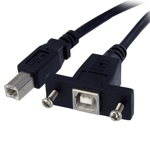 StarTech.com 3 ft Panel Mount USB Cable B to B - F/M - TopAV