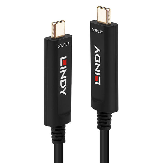 Lindy 15m Fibre Optic Hybrid USB Type C Cable, Audio / Video Only - TopAV