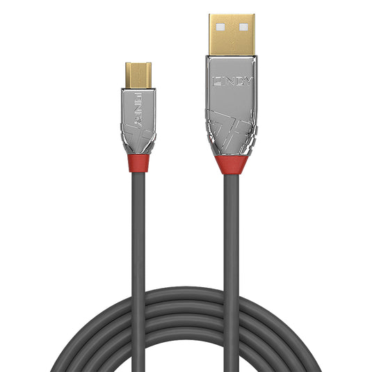 Lindy 2m USB 2.0 Type A to Micro-B Cable, Cromo Line - TopAV