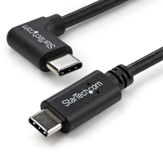 StarTech.com Right-Angle USB-C Cable - M/M - 1 m (3 ft.) - USB 2.0 - TopAV