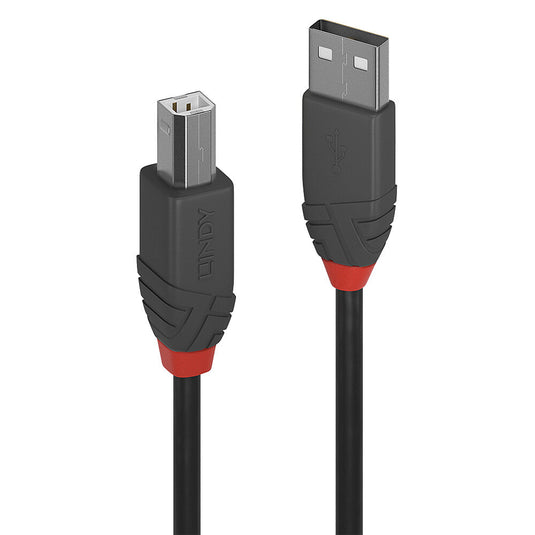 Lindy 1m USB 2.0 Type A to B Cable, Anthra Line - TopAV