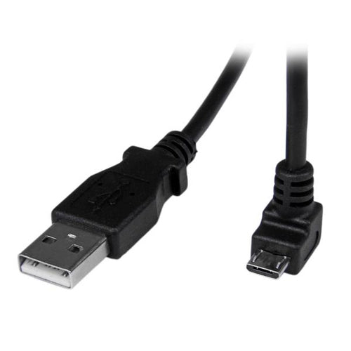 StarTech.com 2m Micro USB Cable - A to Down Angle Micro B - TopAV