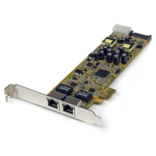 StarTech.com Dual Port PCI Express Gigabit Ethernet PCIe Network Card Adapter - PoE/PSE - TopAV