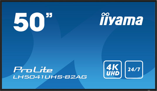 iiyama LH5041UHS-B2AG Signage Display Digital signage flat panel 127 cm (50") LCD 500 cd/m² 4K Ultra HD Black 24/7 - TopAV