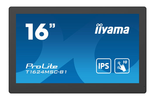 iiyama T1624MSC-B1 Signage Display Interactive flat panel 39.6 cm (15.6") LCD 450 cd/m² Full HD Black Touchscreen 24/7 - TopAV