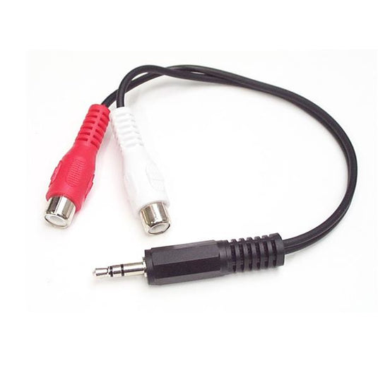 StarTech.com 6in Stereo Audio Cable - 3.5mm Male to 2x RCA Female - TopAV