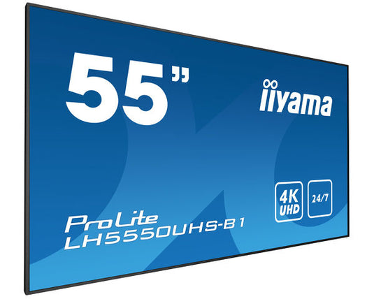 iiyama LH5550UHS-B1 Digital signage display 139.7 cm (55') LED 450 cd/m¬? 4K Ultra HD Black 24/7 - TopAV