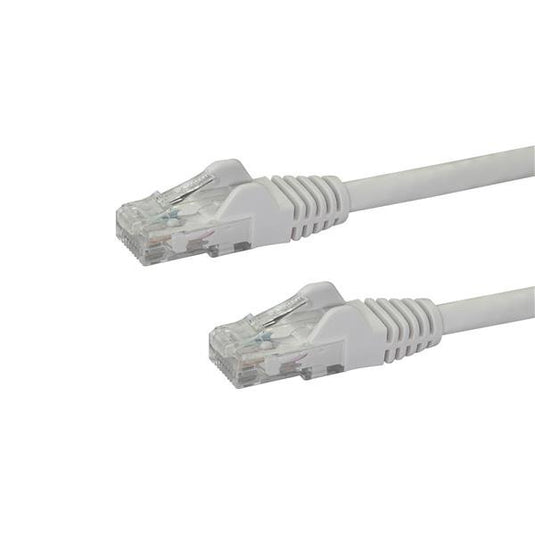 StarTech.com 7m CAT6 Ethernet Cable - White CAT 6 Gigabit Ethernet Wire -650MHz 100W PoE RJ45 UTP Network/Patch Cord Snagless w/Strain Relief Fluke Tested/Wiring is UL Certified/TIA - TopAV